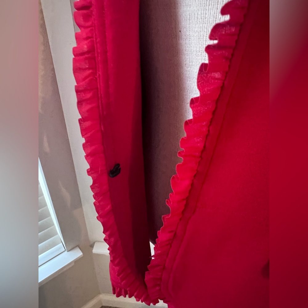 Chico’s Red Ruffle Blazer Jacket - Picture 4 of 8